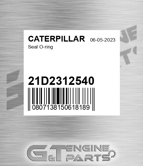 21D2312540 Seal O-ring for CATERPILLAR