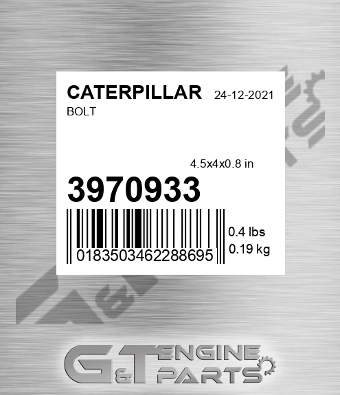 397-0933 Bolt for CATERPILLAR