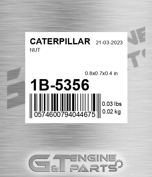 1B-5356 Nut for CATERPILLAR