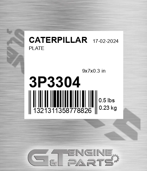 3P3304 Plate for CATERPILLAR