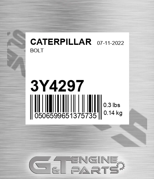 3Y4297 Bolt for CATERPILLAR