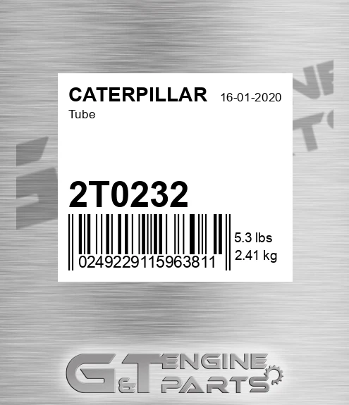 2T0232 Tube for CATERPILLAR