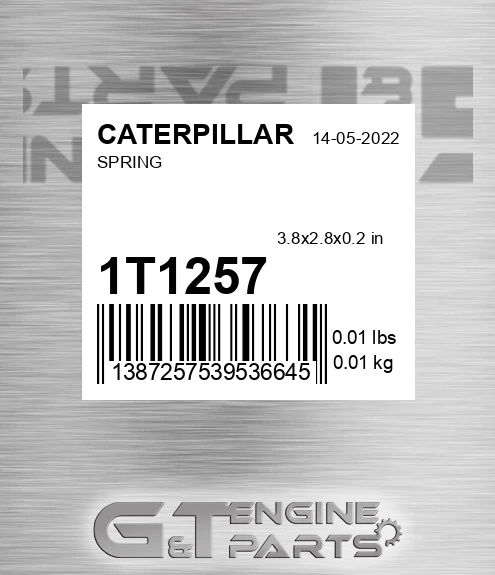 1T-1257 Spring for CATERPILLAR
