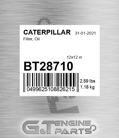 BT28710 Filter, Oil