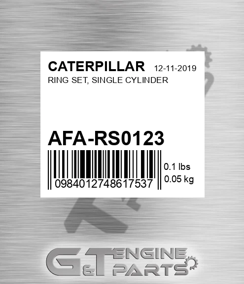 AFA-RS0123 Ring Set, Single Cylinder