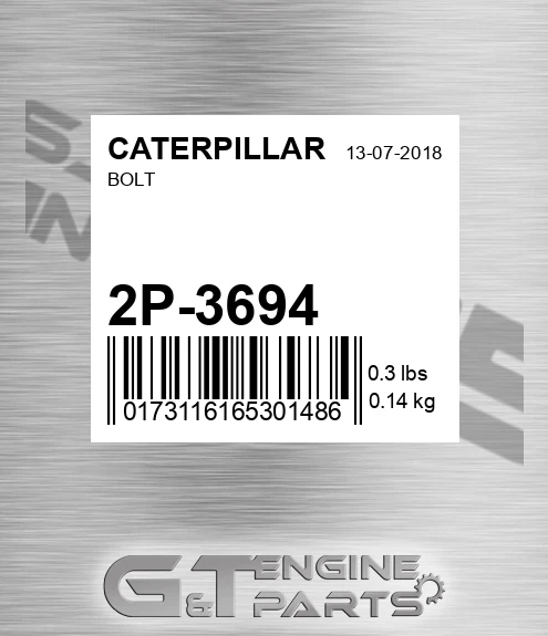 2P-3694 Bolt for CATERPILLAR