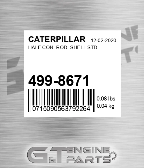 499-8671 Half Con. Rod. Shell Std.