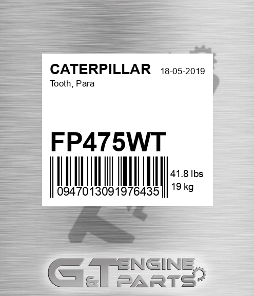 FP475WT CATERPILLAR Tooth, Para