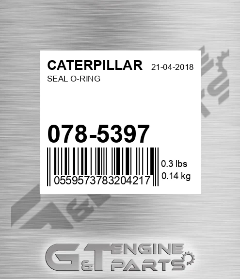 078-5397 Seal O-ring for CATERPILLAR