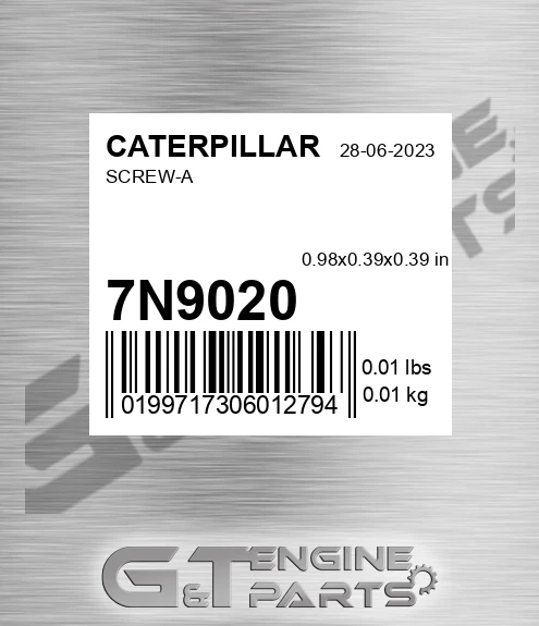 7N9020 Screw-a for CATERPILLAR