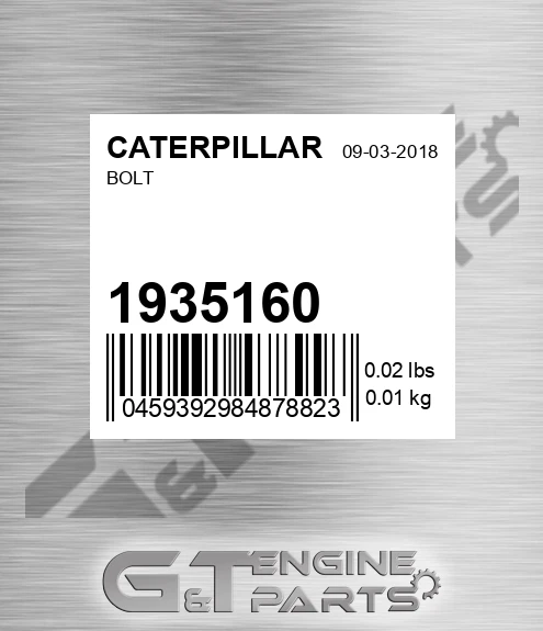 193-5160 Bolt for CATERPILLAR