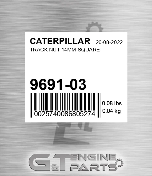 9691/03 Track Nut 14mm Square