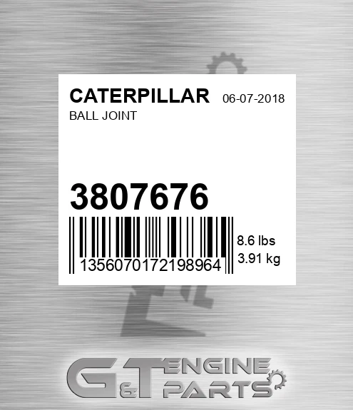 380-7676 Ball Joint for CATERPILLAR