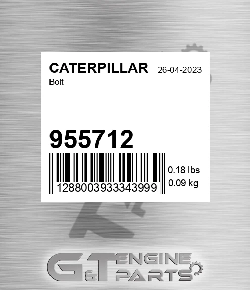 955712 Bolt for CATERPILLAR