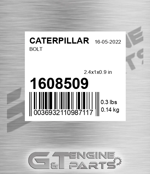 160-8509 Bolt for CATERPILLAR