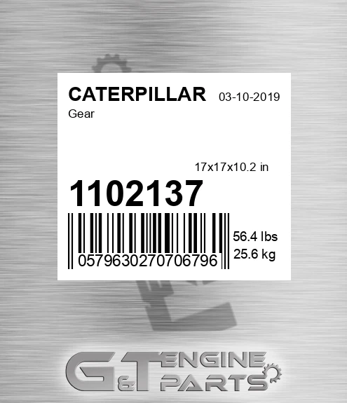1102137 Gear for CATERPILLAR