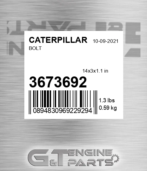 3673692 Bolt-pc for CATERPILLAR