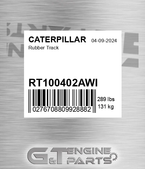 RT100402AWI Rubber Track for CATERPILLAR