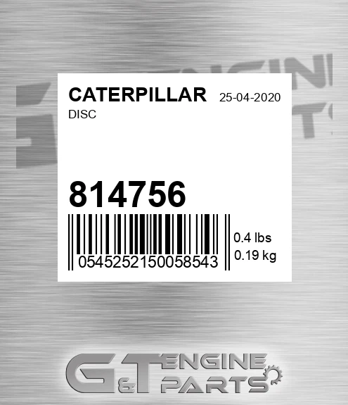 814756 Disc for CATERPILLAR