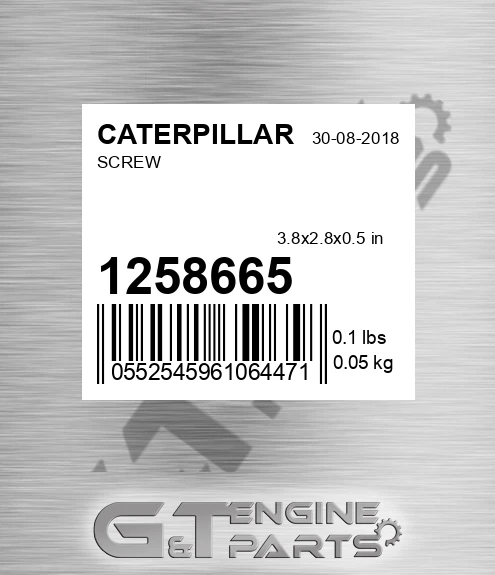 125-8665 Screw for CATERPILLAR