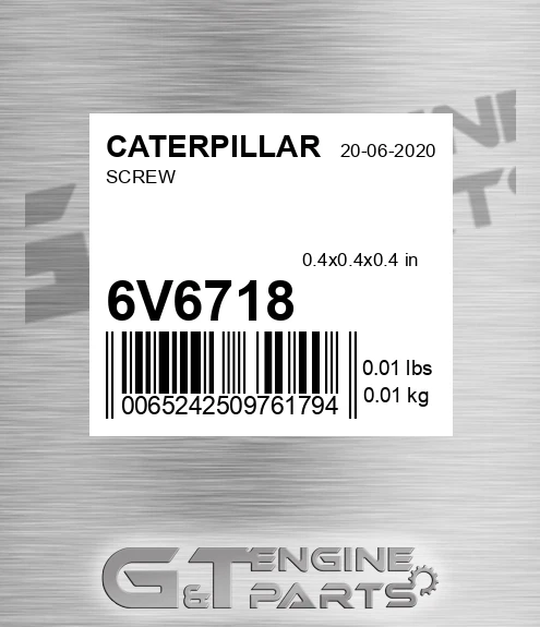 6V6718 Screw