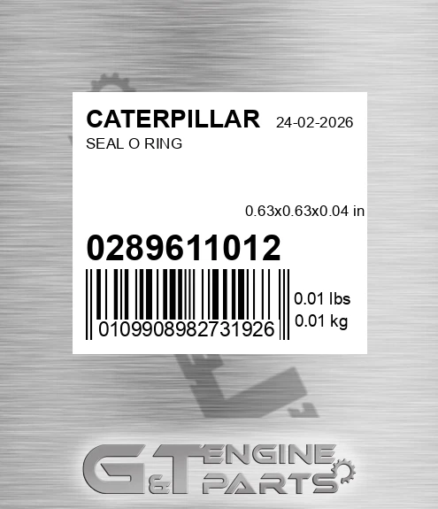 02896-11012 Seal O Ring