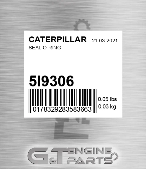5I-9306 Seal O-ring for CATERPILLAR