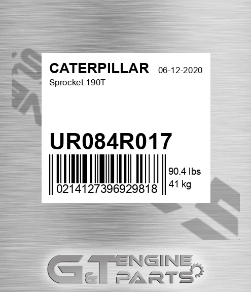 UR084R017 Sprocket 190t for CATERPILLAR
