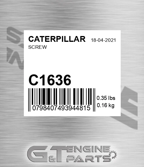 C1636 Screw for CATERPILLAR