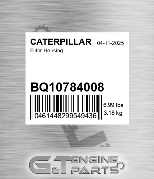 BQ10784008 Filter Housing for CATERPILLAR