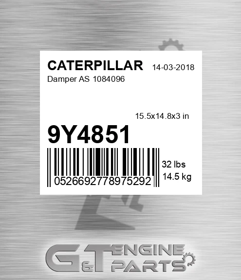 9Y-4851 Damper for CATERPILLAR