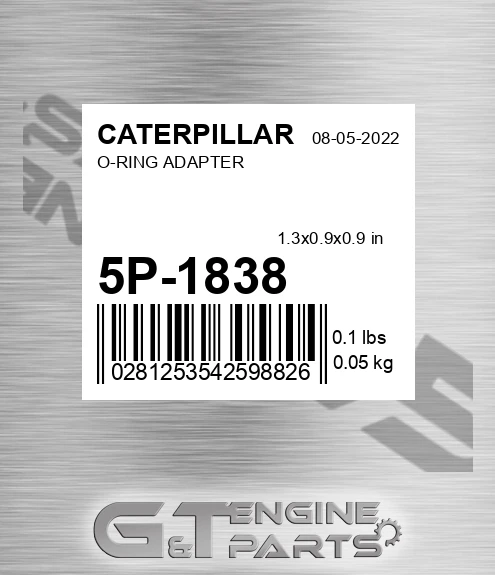 5P-1838 O-ring Adapter for CATERPILLAR