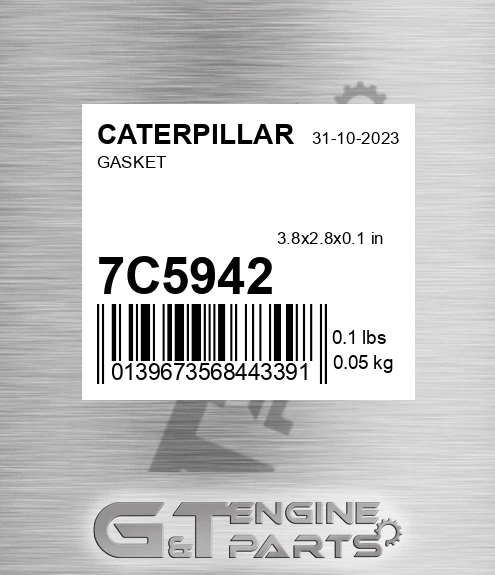 7C5942 Gasket for CATERPILLAR