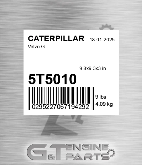 5T5010 Valve G for CATERPILLAR