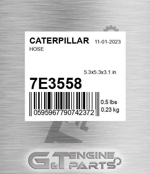 7E-3558 Hose for CATERPILLAR
