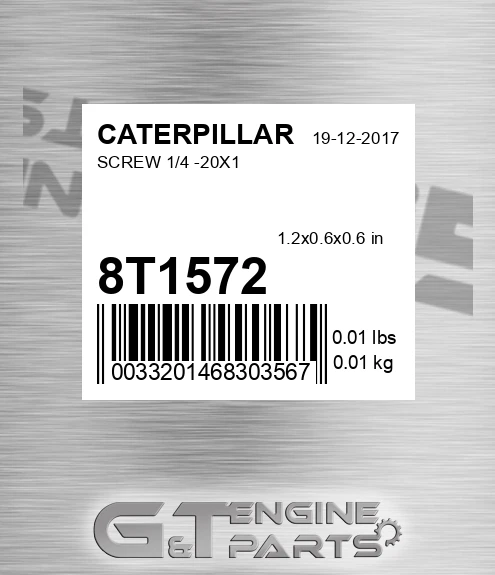 8T-1572 Screw 1/4 -20x1