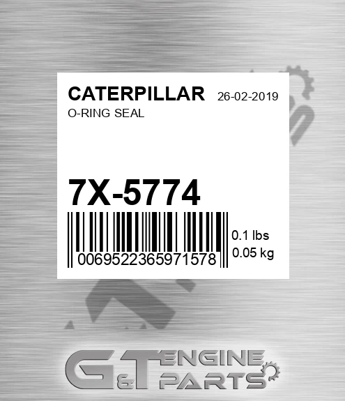 7X-5774 O-ring Seal for CATERPILLAR