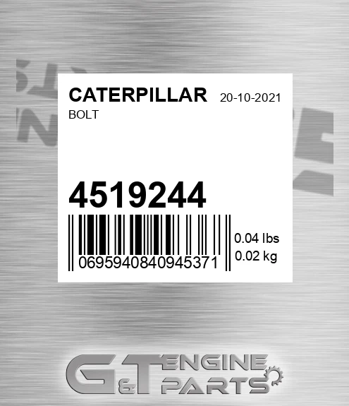 451-9244 Bolt for CATERPILLAR