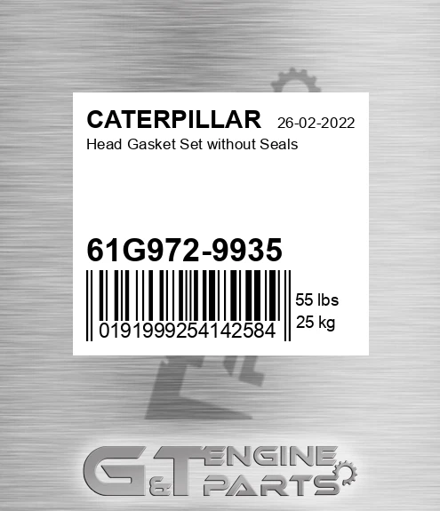 61G972-9935 Head Gasket Set Without Seals