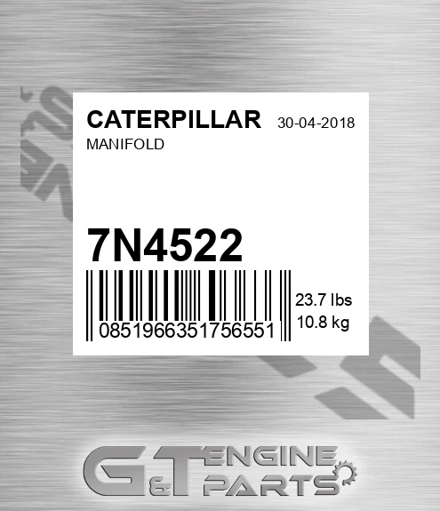 7N4522 Manifold for CATERPILLAR