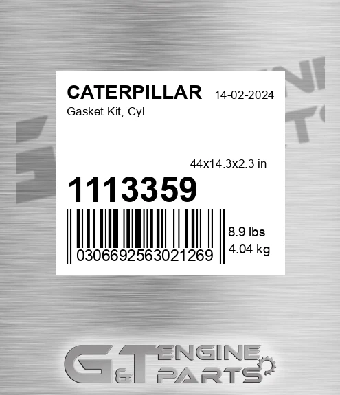 1113359 Gasket Kit, Cyl