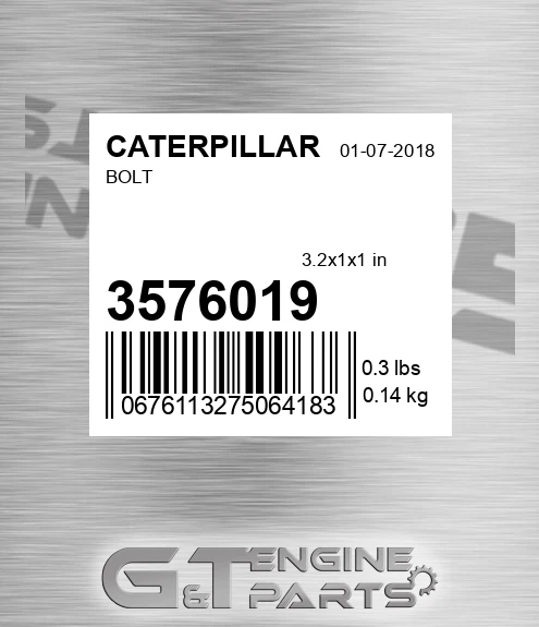 357-6019 Bolt for CATERPILLAR