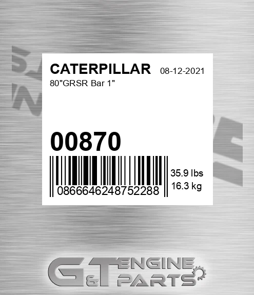 00870 80"grsr Bar 1"