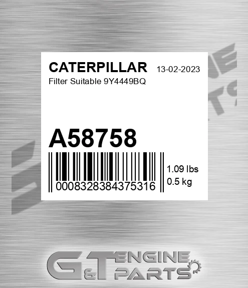 A58758 Filter Suitable 9y4449bq