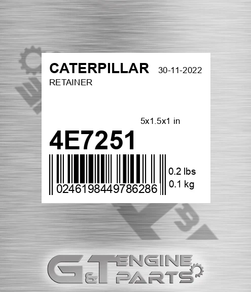 4E7251 CATERPILLAR Retainer