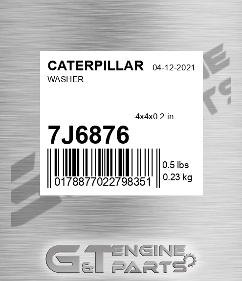 7J6876 Washer for CATERPILLAR