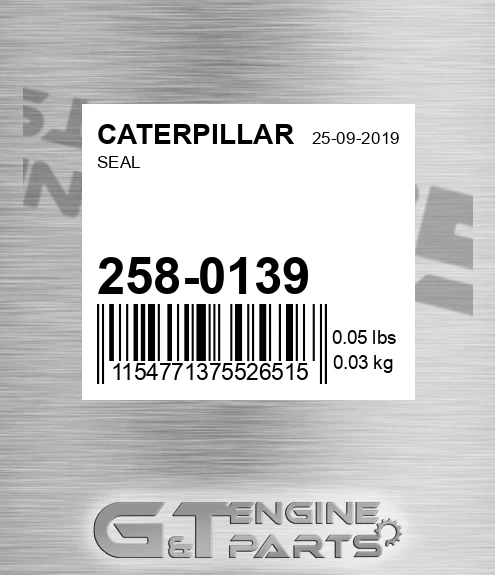 258-0139 CATERPILLAR Seal