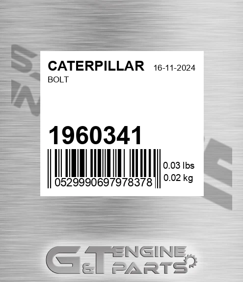 196-0341 Bolt for CATERPILLAR