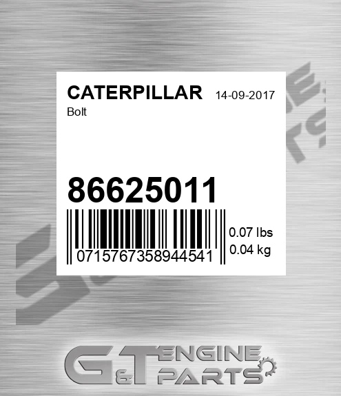 86625011 Bolt