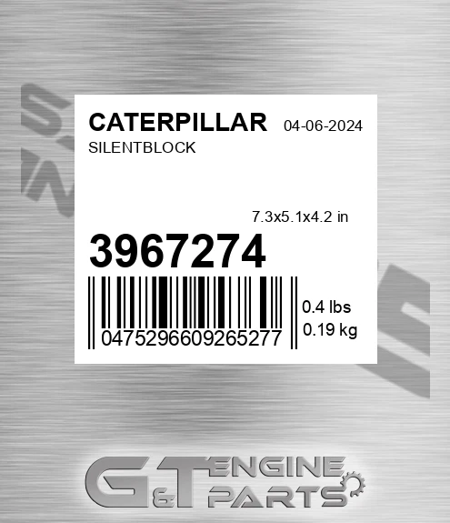 396-7274 Silentblock for CATERPILLAR